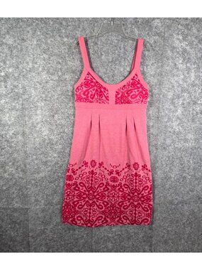 Telluride Clothing Women's Sleeveless Mini Babydoll Dress Pink Size M